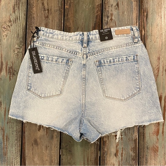Blank NYC 8 (29) NWT Reeve High-Rise Cutoff Shorts Denim Womens Distressed - Picture 12 of 13
